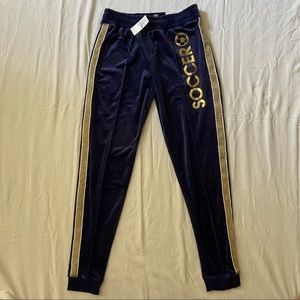 Justice velvet soccer joggers